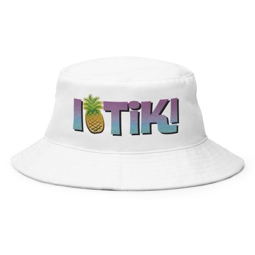 I Love Pineapple Tiki!    Fun Casual Cotton Bucket