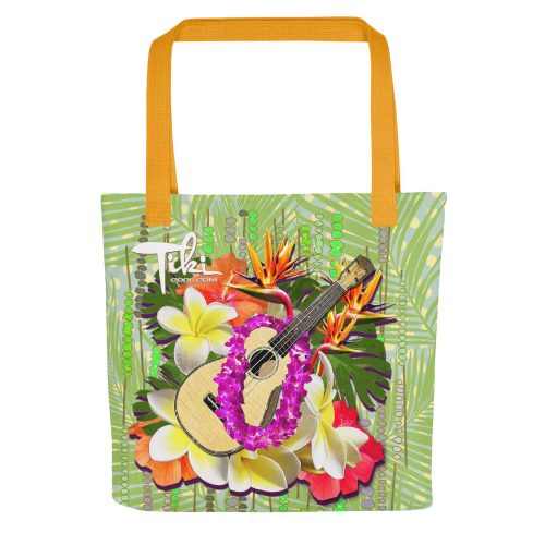 Retro Ukulele Floral Island Daily Tote
