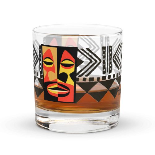 Abstract Tiki Rum & Rocks Tumbler