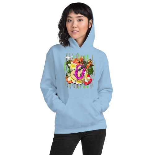 Retro Ukulele Floral Unisex Hoodie