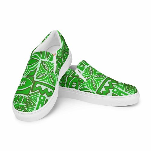 Mid Mod 1959 Island Tapa Men’s Classic Beachy Slip Ons – Jungle Green