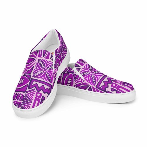 Mid Mod 1959 Island Tapa Men’s Classic Beachy Slip Ons – Royal Orchid